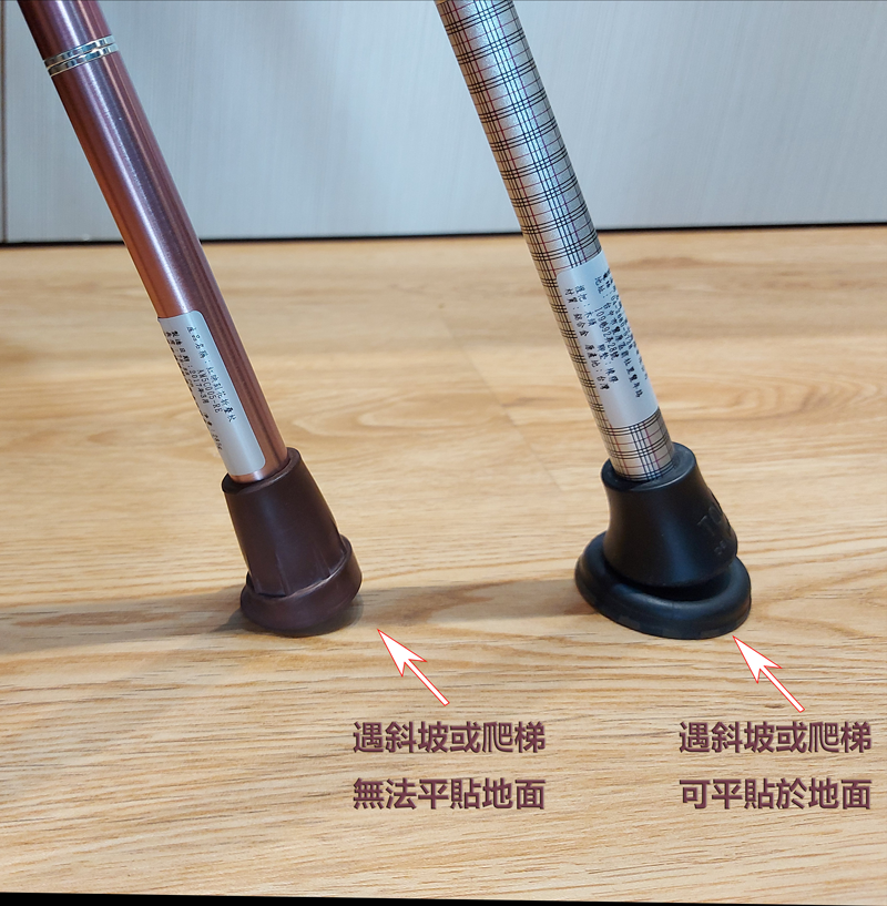日本 SHIMA 360度可傾斜休閒杖拐杖腳墊(含玻璃纖維) 適合平面、坡面、上下樓梯(1入) 拐杖腳墊