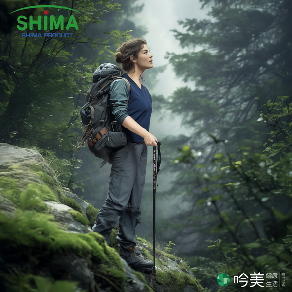 日本 SHIMA 銀髮族行走登山杖 三節式可伸縮T字登山行走杖 - 吟美健康