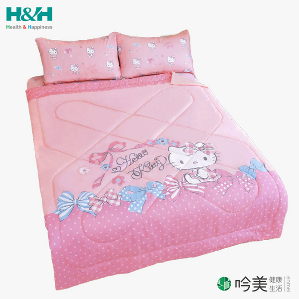 南良 H&H Hello Kitty麥卡MICAX冰舒涼感被墊組 消暑 好眠 好心情(枕套+涼被 +床墊三件組) - 吟美健康