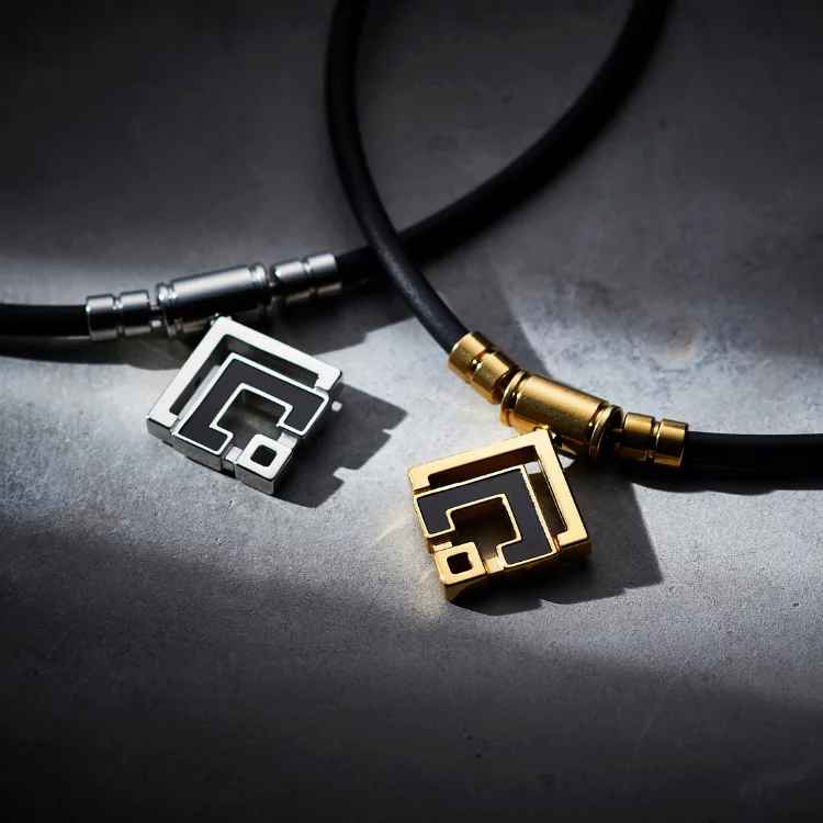 Colantotte TAO NECKLACE α ARAN 磁石項鍊黑金及黑銀雙色商品實拍